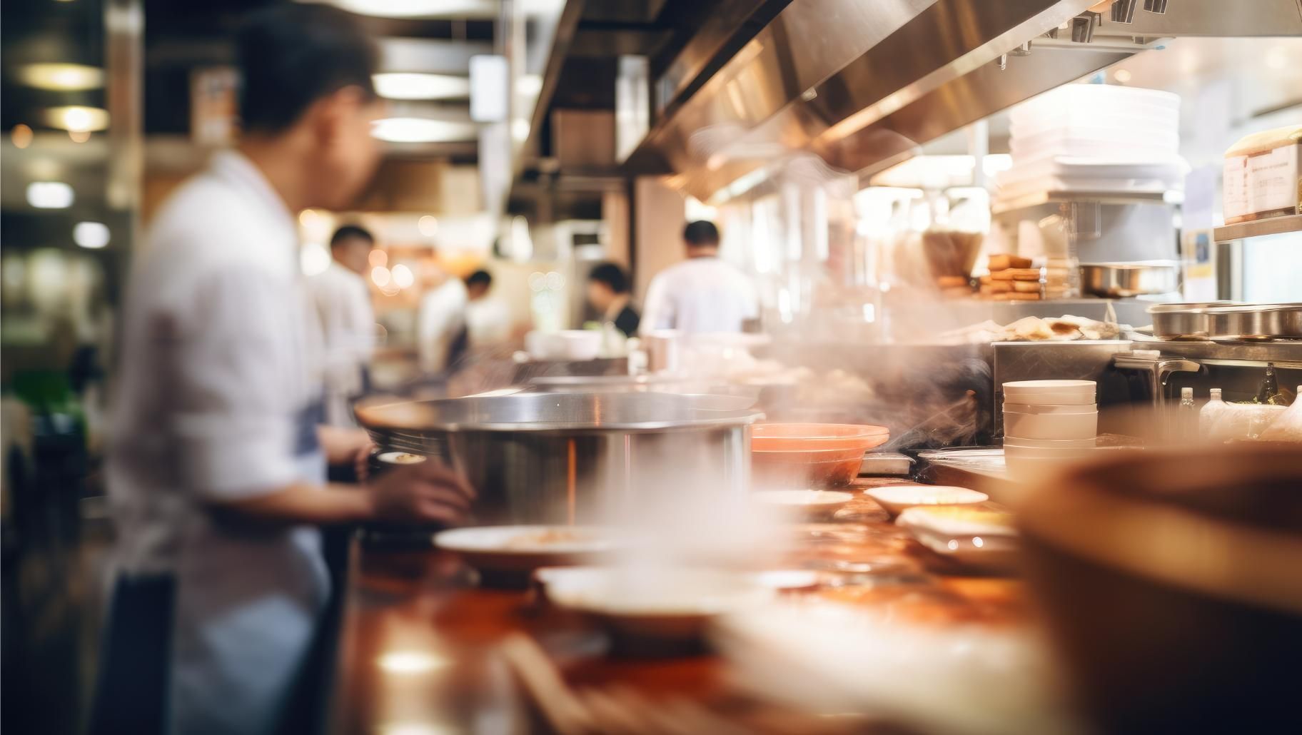 Kokker i arbeid på kjøkken